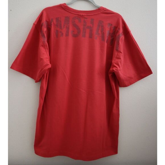 Gymshark A2A1X Men's Sz S Sundried Red Oversized Fit Power T-Shirt - Picture 2 of 12